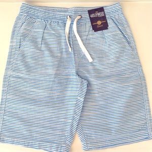 Hollywood Yarn-Dye Dobby Stripe Short French Blue